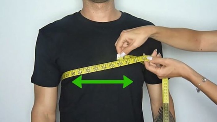 Ilustrasi mengukur lingkar dada