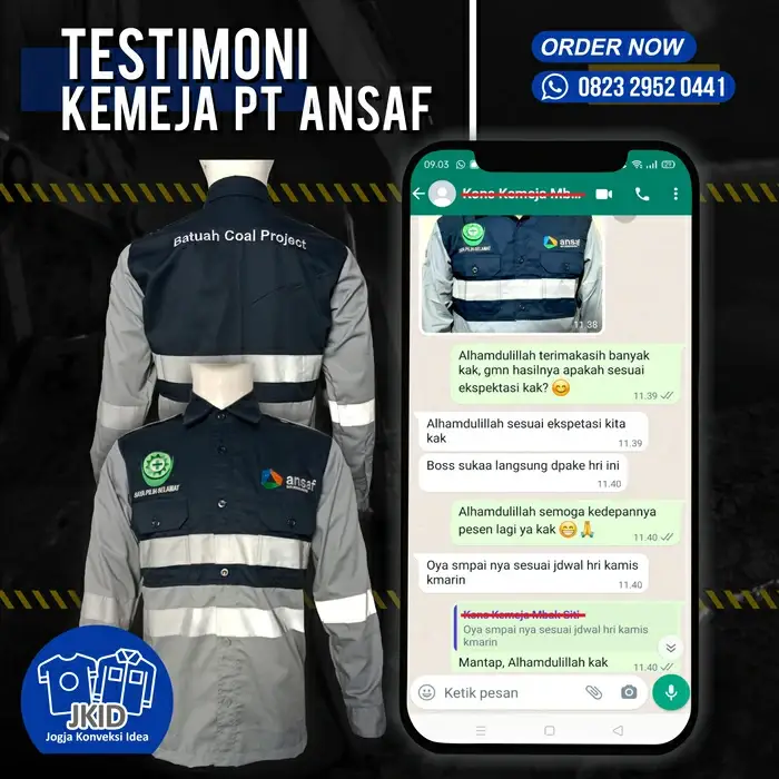 Testimoni kemeja PT ANSAF konveksi Yogyakarta