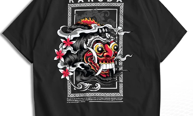 Kaos dengan etnik Bali, Sumber: shopee.co.id