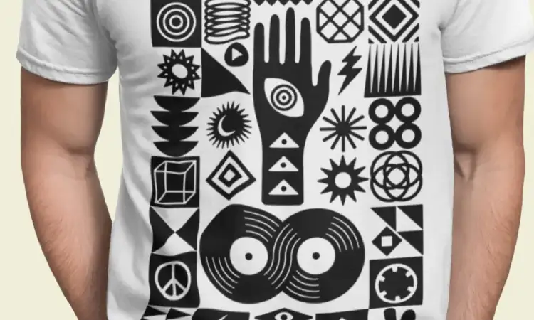 Desain kaos abstrak, Sumber: restlesswears.com